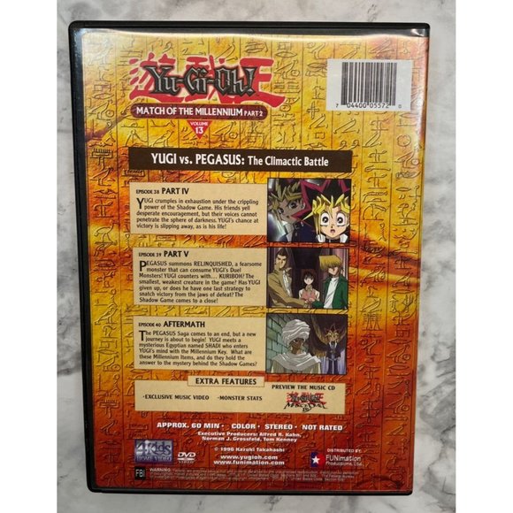 Yu-Gi-Oh DVD Set Match of the Millenium Part 1 and 2 Yugi vs. Pegasus 1996 - Picture 3 of 5
